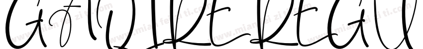 GAQIRE REGULAR字体转换